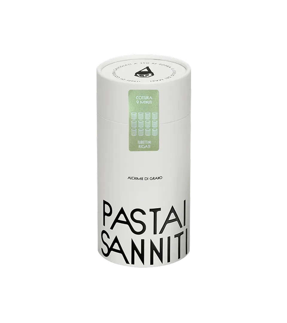 tubettini-rigati pasta from cilindro pack