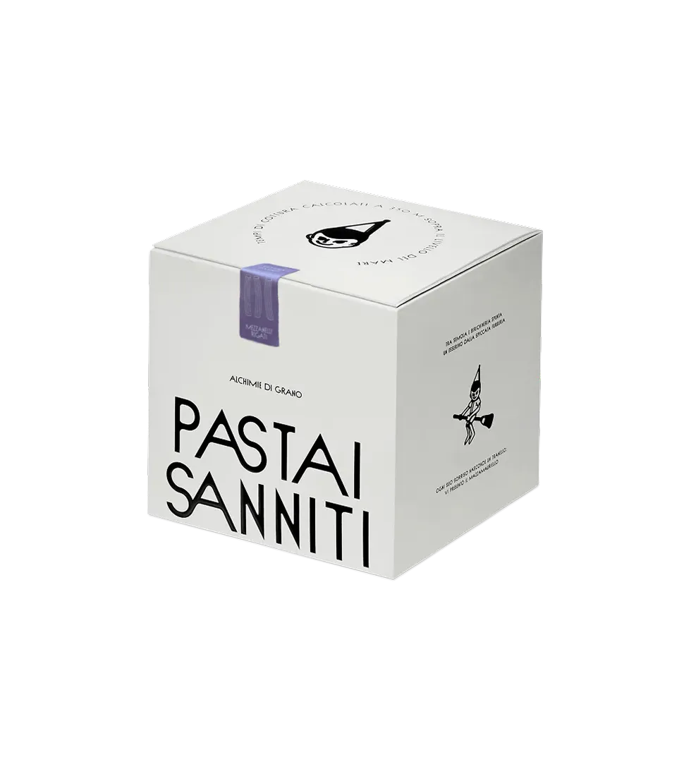 mezzanelli-rigati pasta from cubo pack