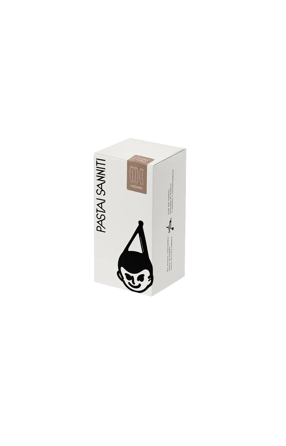 mezzanelli pasta from parallelepipedo pack