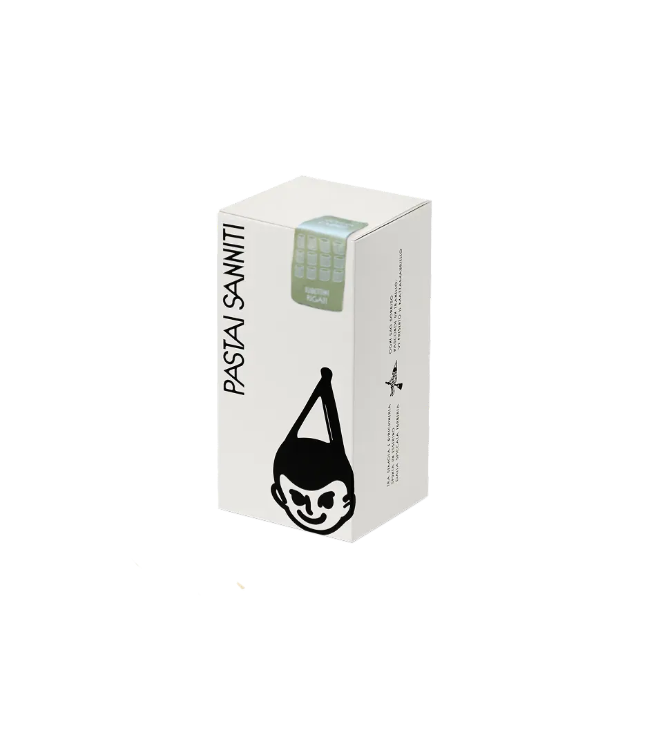 tubettini-rigati pasta from parallelepipedo pack